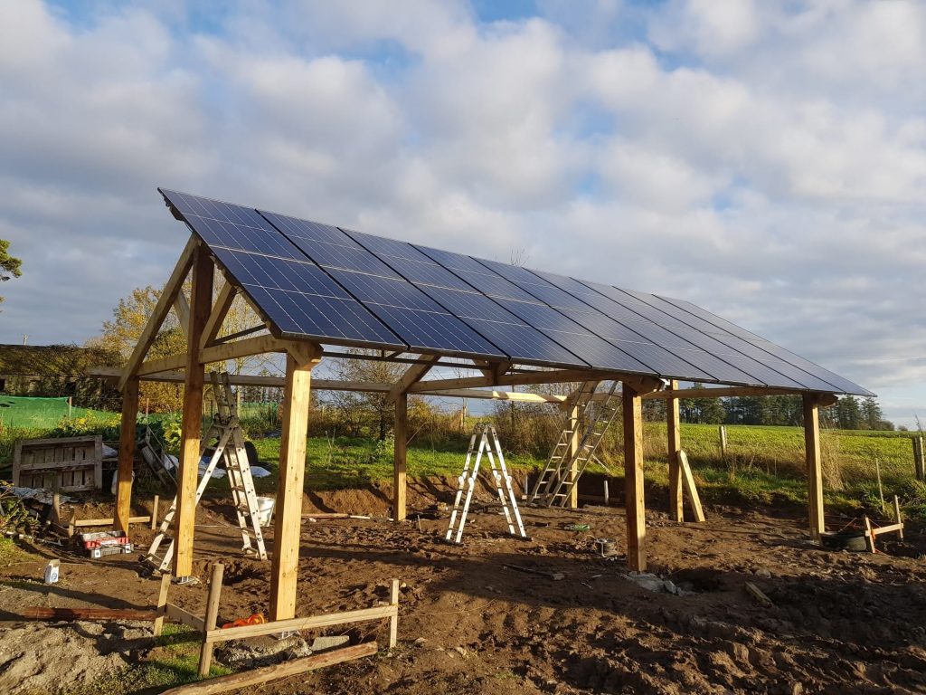 Toledo Solar Powered Timber Pergola Solar Structures Ireland
